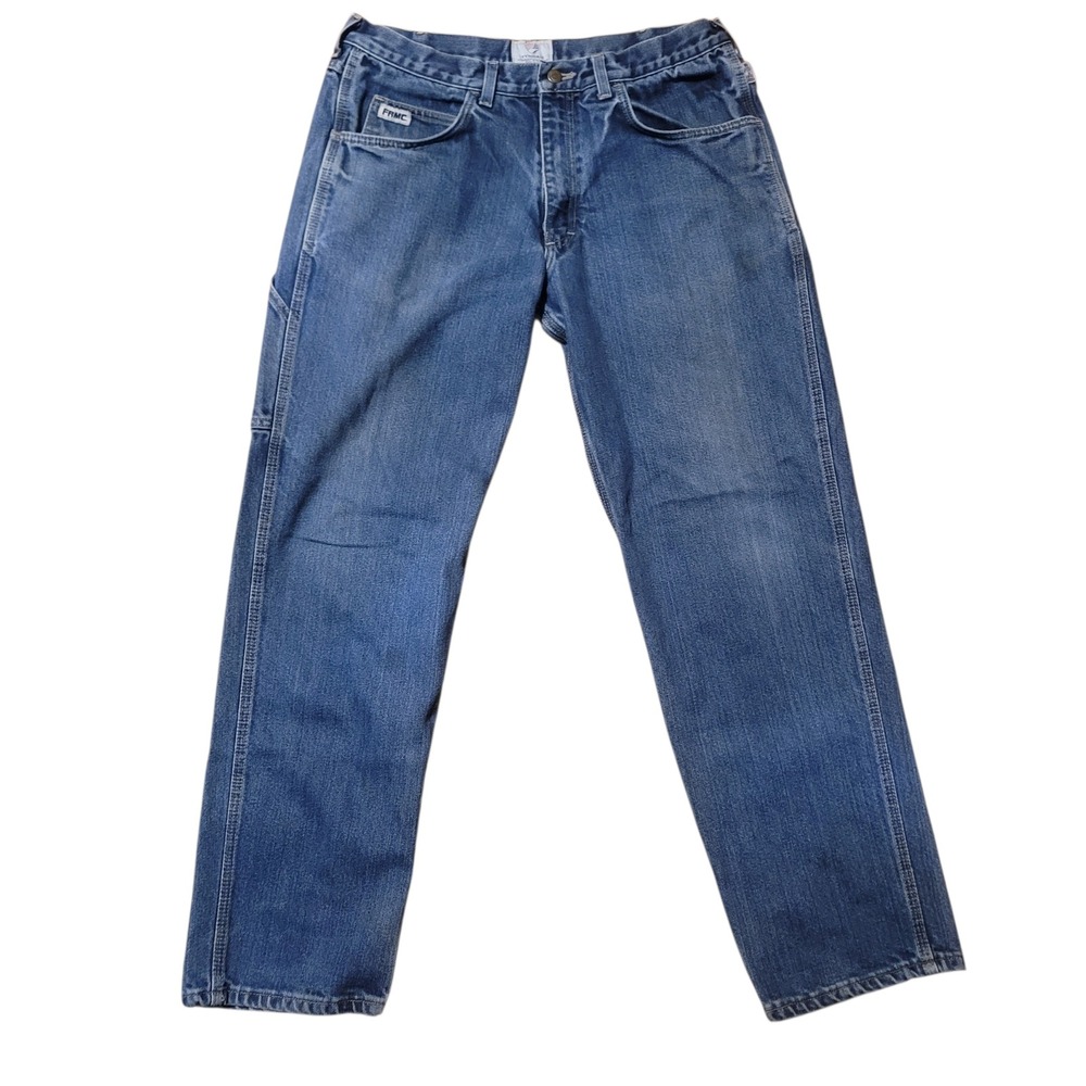 Tyndale FRMC‎ Carpenter Jeans 35x34 Blue Flame Resistant Arc Rated Made in USA